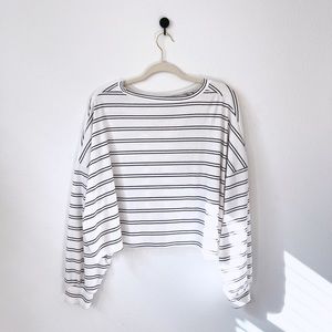 Striped long sleep top
